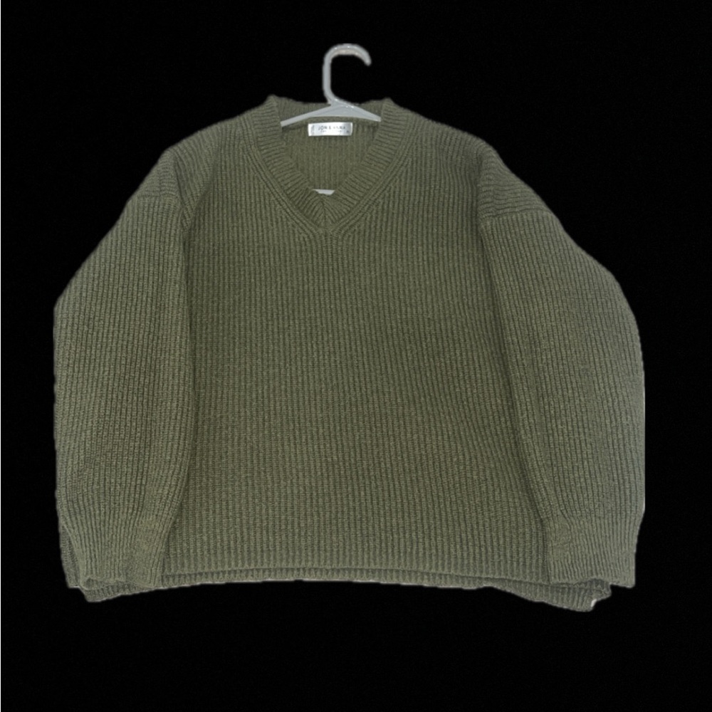 Jon & Anna Olive V-Neck Sweater